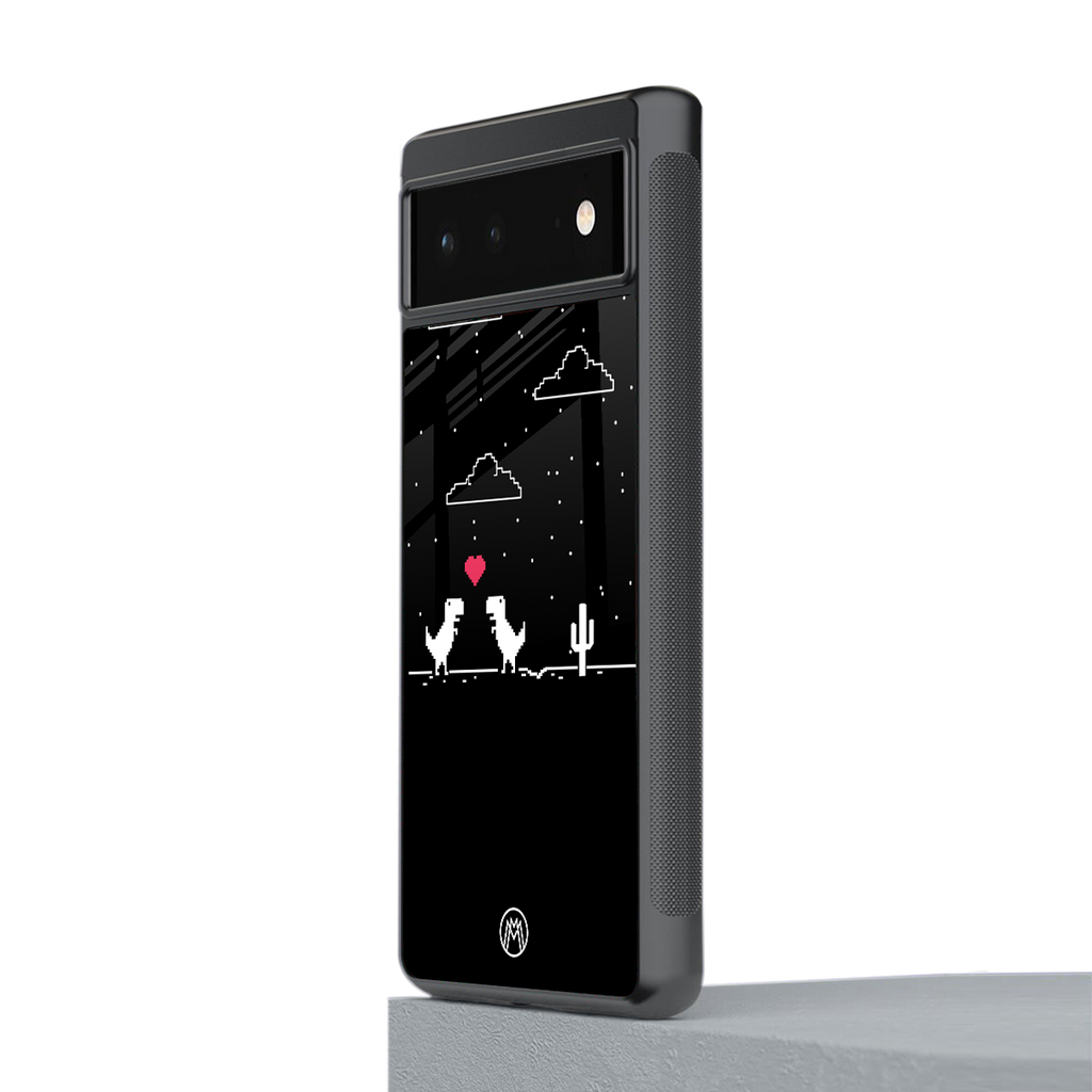 t-rex back phone cover | glass case for google pixel 6