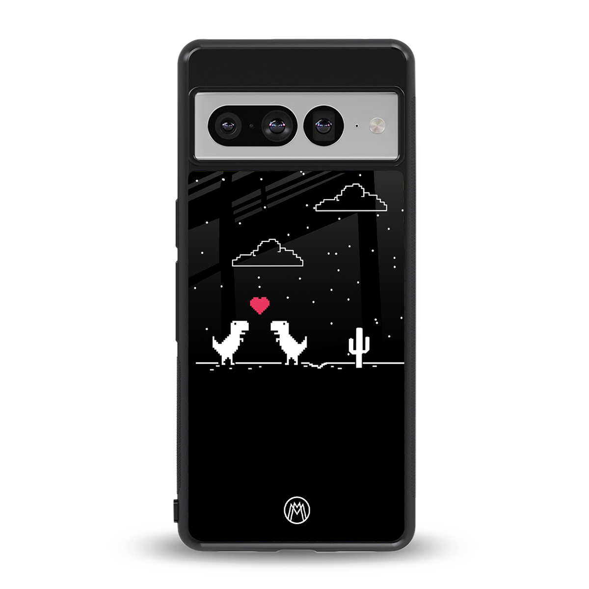 t-rex back phone cover | glass case for google pixel 7 pro