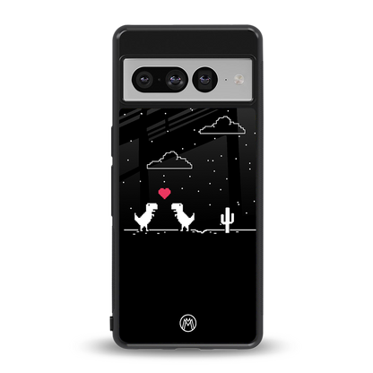t-rex back phone cover | glass case for google pixel 7 pro