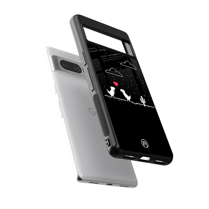 t-rex back phone cover | glass case for google pixel 7 pro