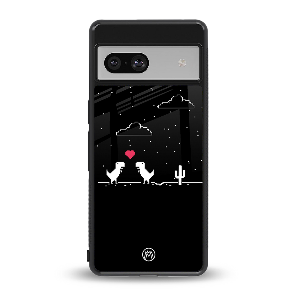 t-rex back phone cover | glass case for Google Pixel 7A