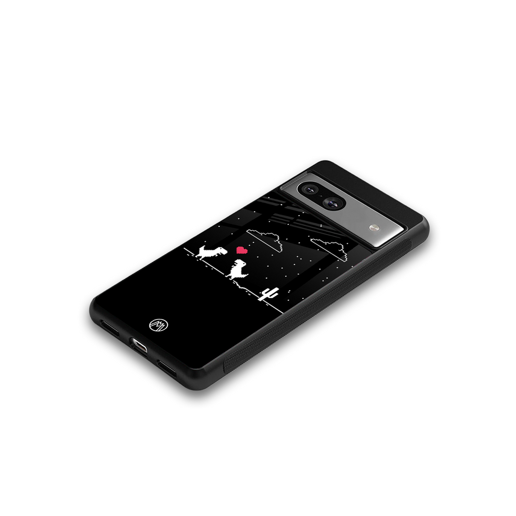 t-rex back phone cover | glass case for Google Pixel 7A