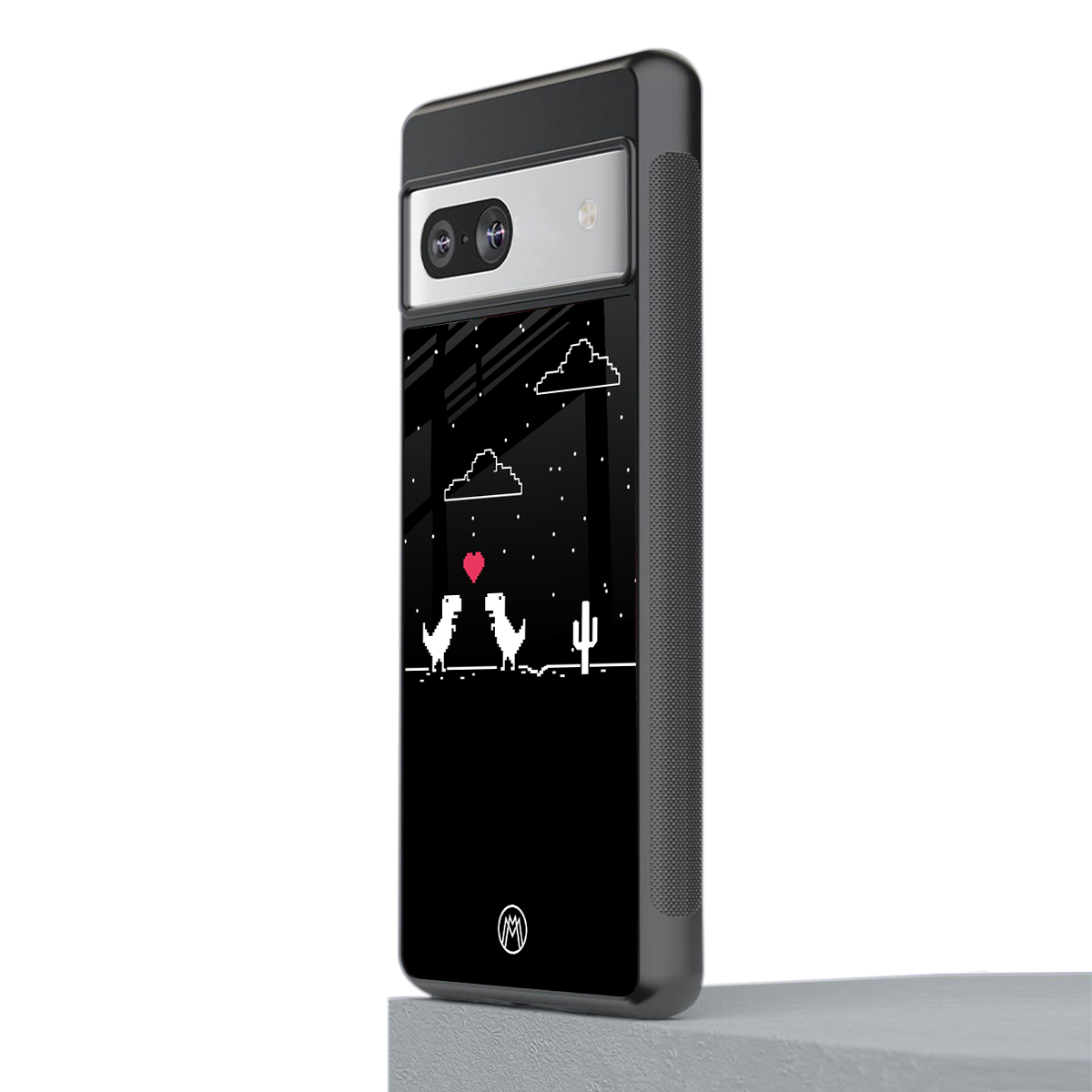 t-rex back phone cover | glass case for Google Pixel 7A