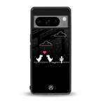 t-rex back phone cover | glass case for google pixel 8 pro