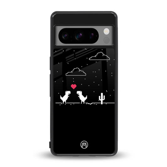 t-rex back phone cover | glass case for google pixel 8 pro