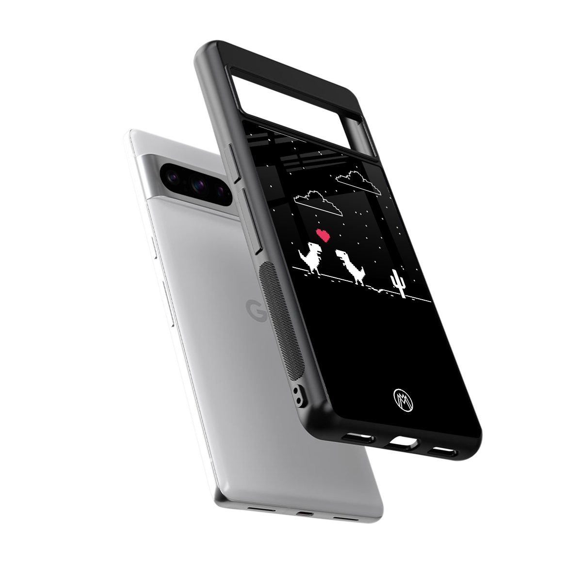 t-rex back phone cover | glass case for google pixel 8 pro
