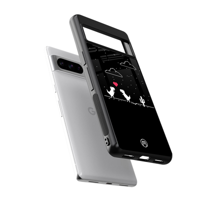 t-rex back phone cover | glass case for google pixel 8 pro