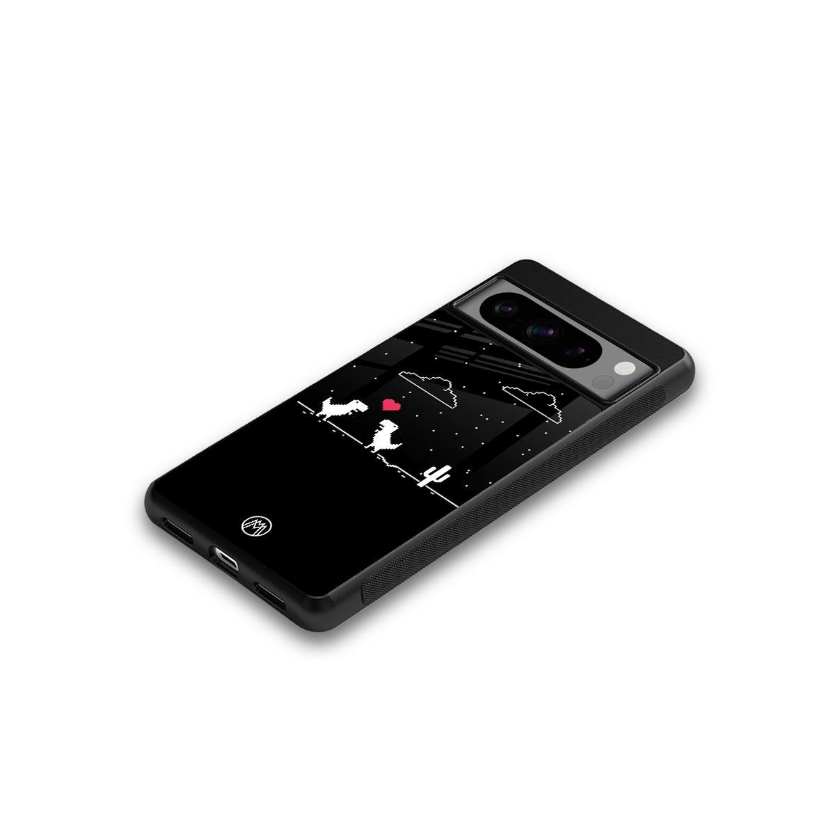 t-rex back phone cover | glass case for google pixel 8 pro