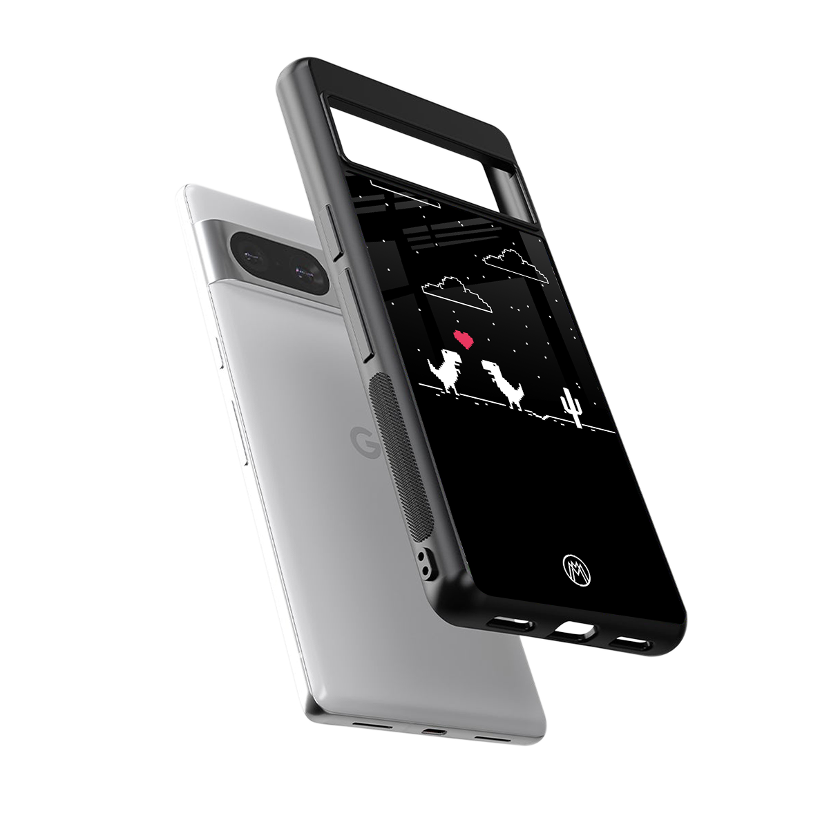 t-rex back phone cover | glass case for Google Pixel 8