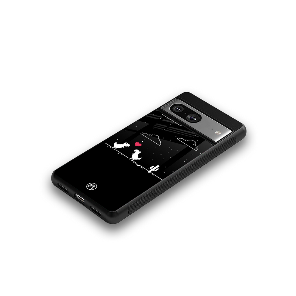 t-rex back phone cover | glass case for Google Pixel 8