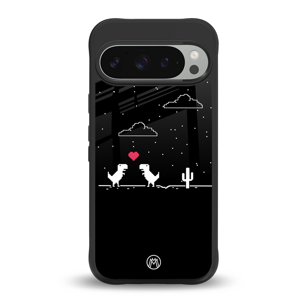 t-rex back phone cover | glass case for google pixel 9 pro xl