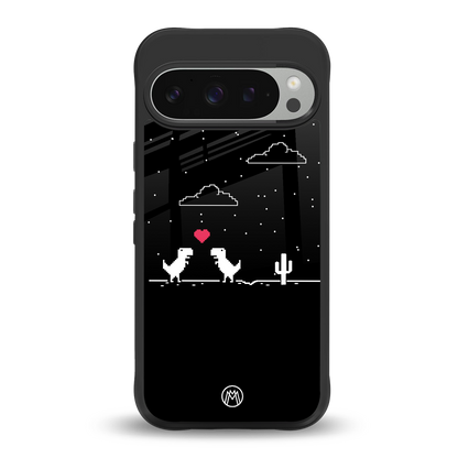 t-rex back phone cover | glass case for google pixel 9 pro xl