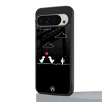t-rex back phone cover | glass case for google pixel 9 pro