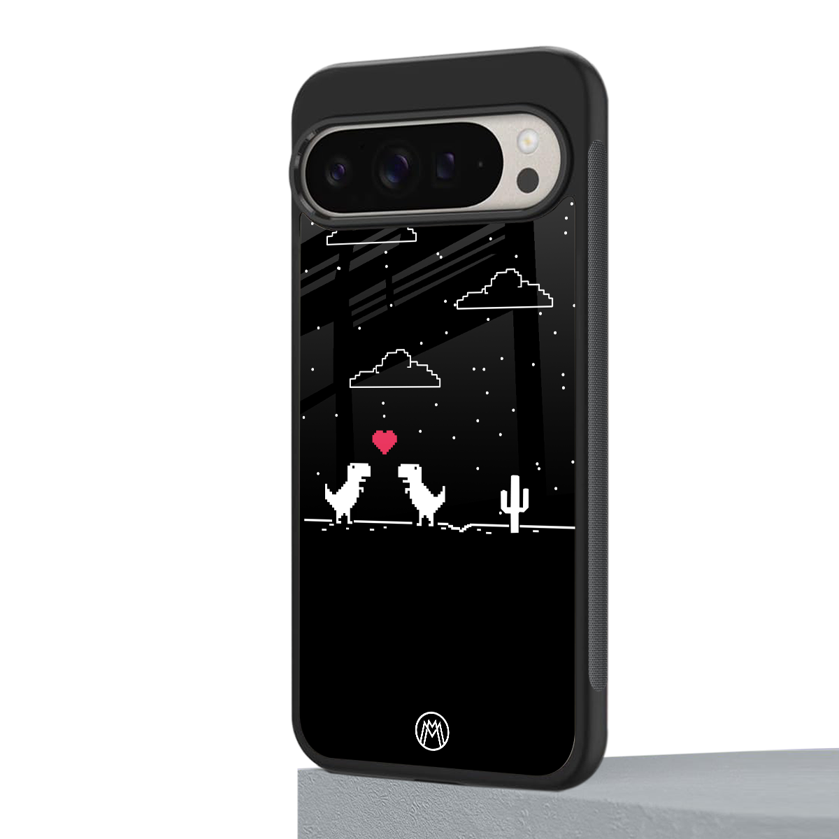 t-rex back phone cover | glass case for google pixel 9 pro