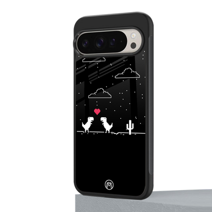 t-rex back phone cover | glass case for google pixel 9 pro