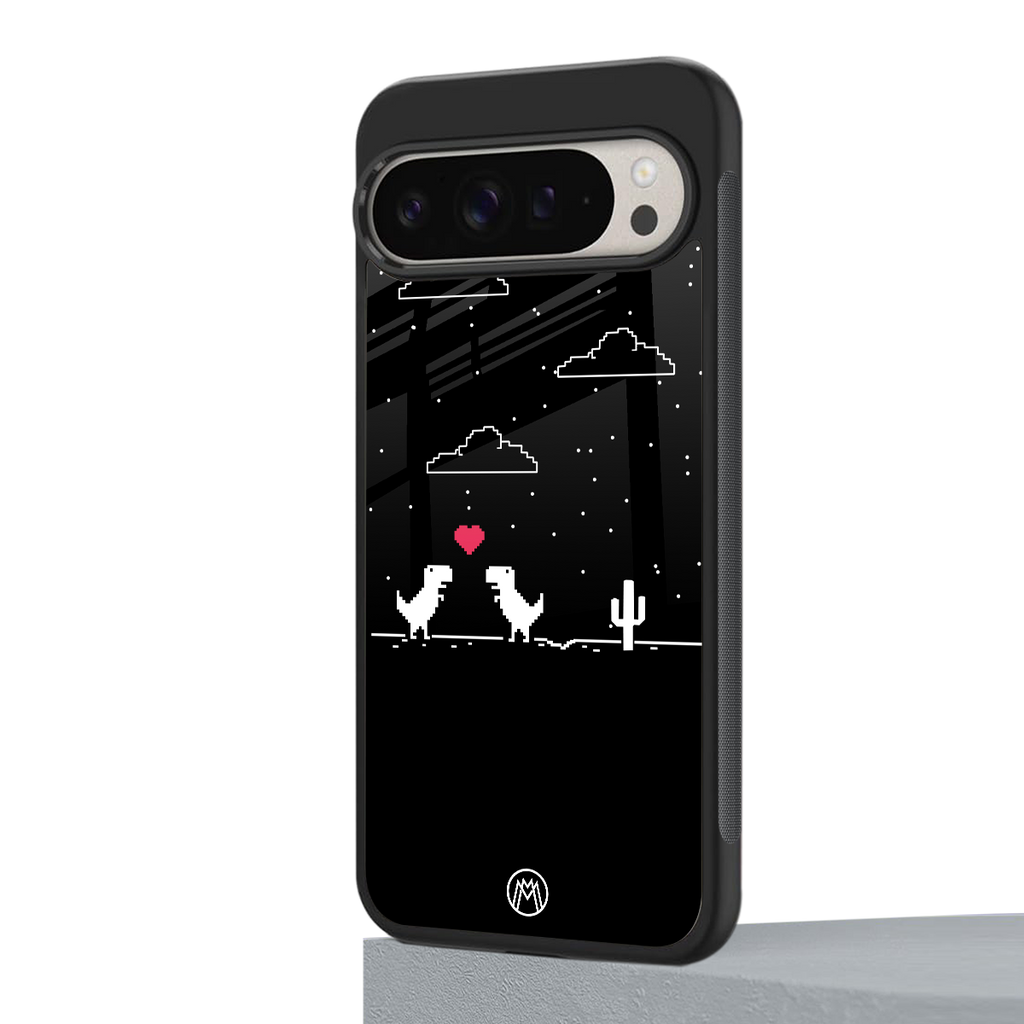 t-rex back phone cover | glass case for google pixel 9 pro xl