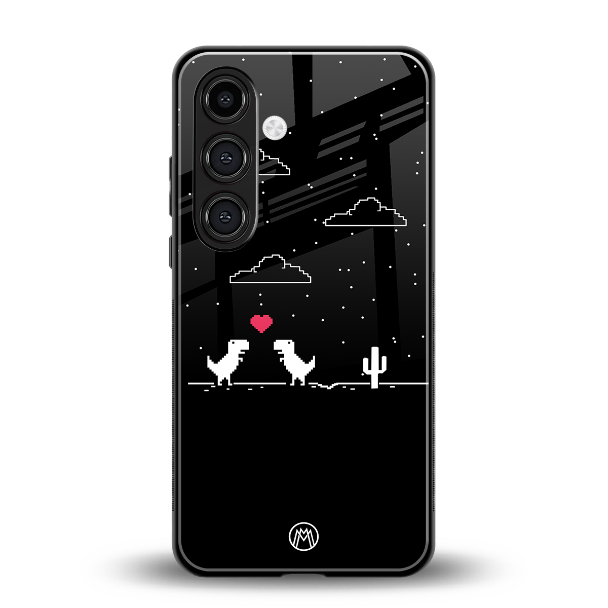 t-rex back phone cover | glass case for samsung galaxy s24 plus