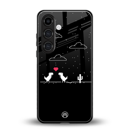 t-rex back phone cover | glass case for samsung galaxy s24 plus
