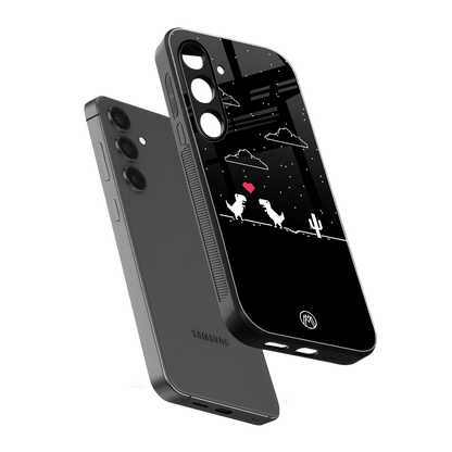 t-rex back phone cover | glass case for samsung galaxy s24 plus