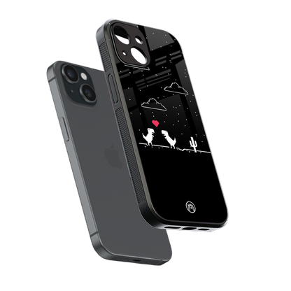 t-rex back phone cover | glass case for iphone 15