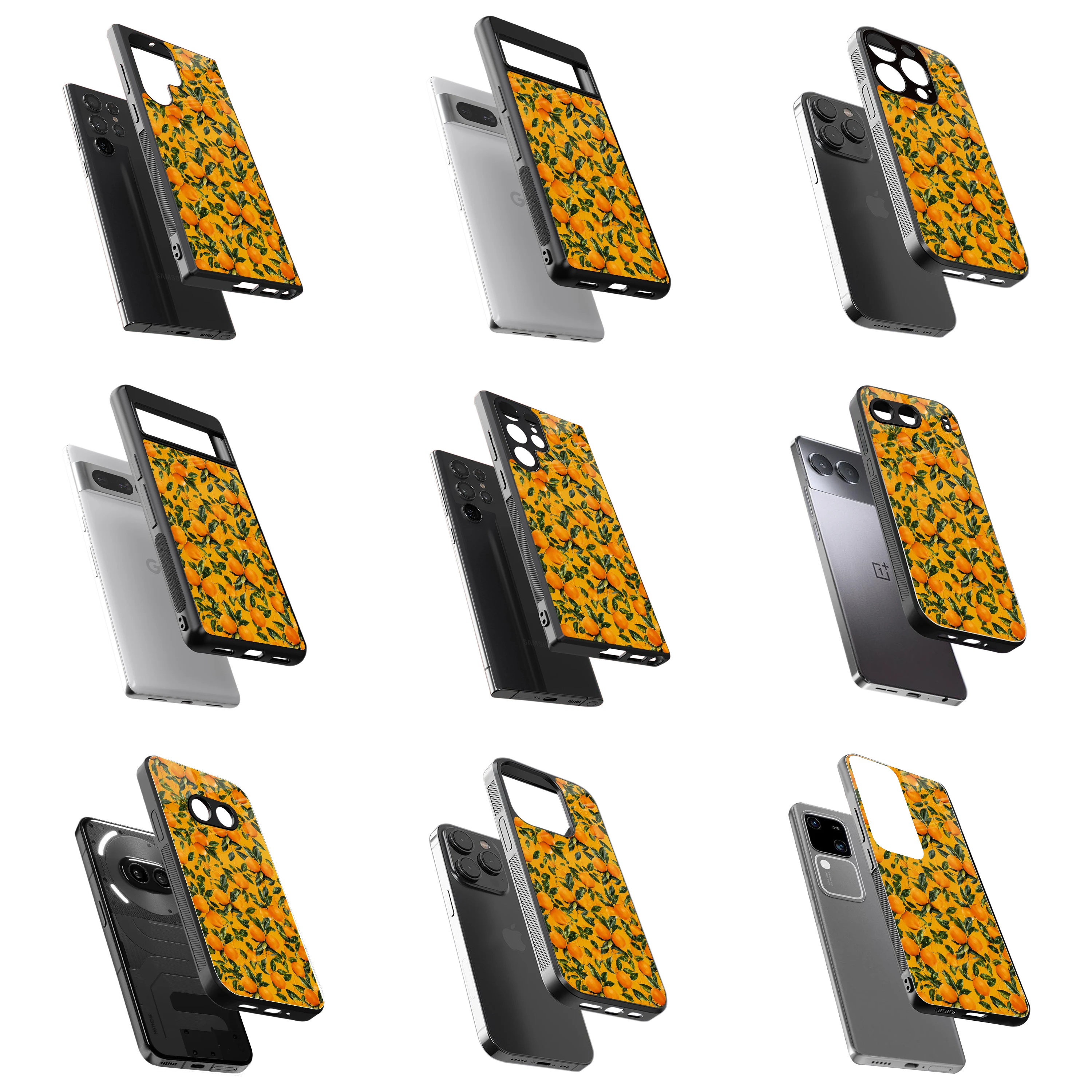 Durable Glass Back Mobile Case for iPhone, Samsung, OnePlus, Google Pixel, Redmi, Vivo, Oppo