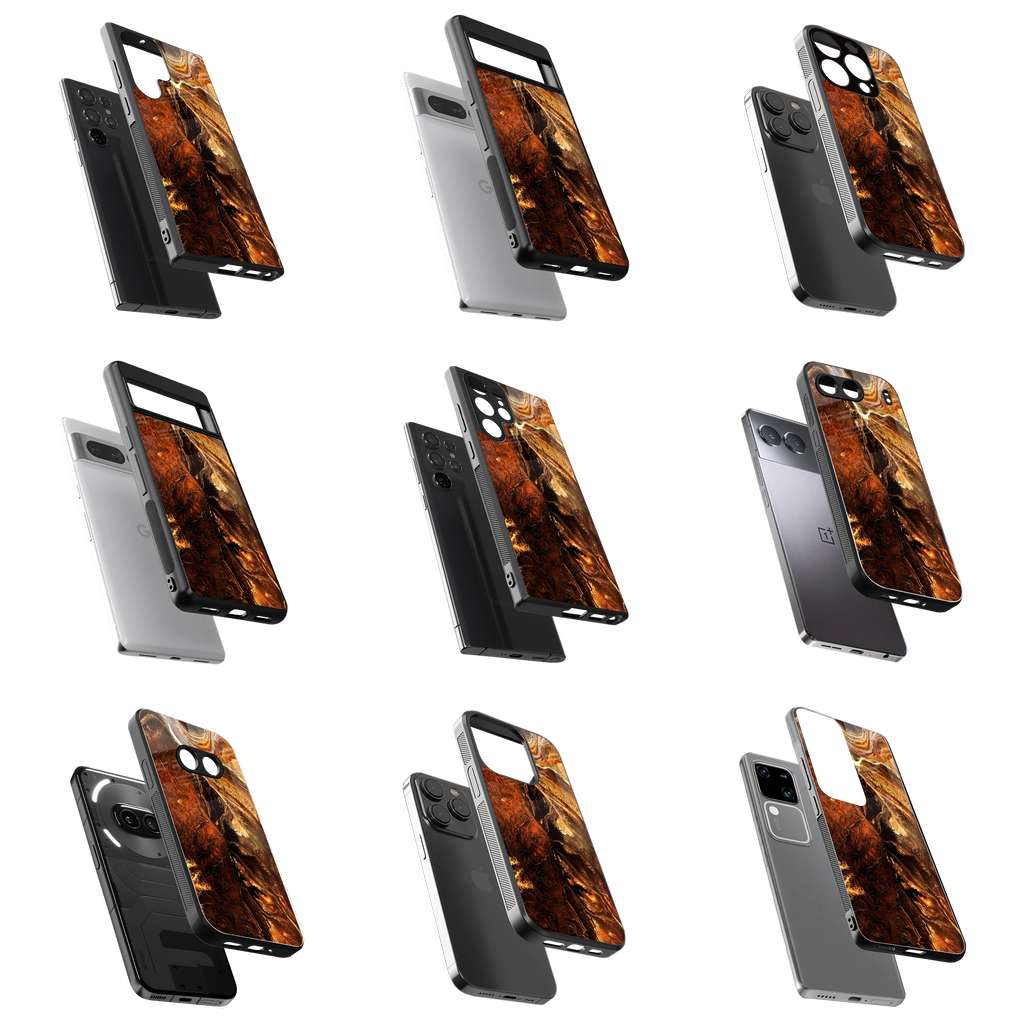 Durable Glass Back Mobile Case for iPhone, Samsung, OnePlus, Google Pixel, Redmi, Vivo, Oppo