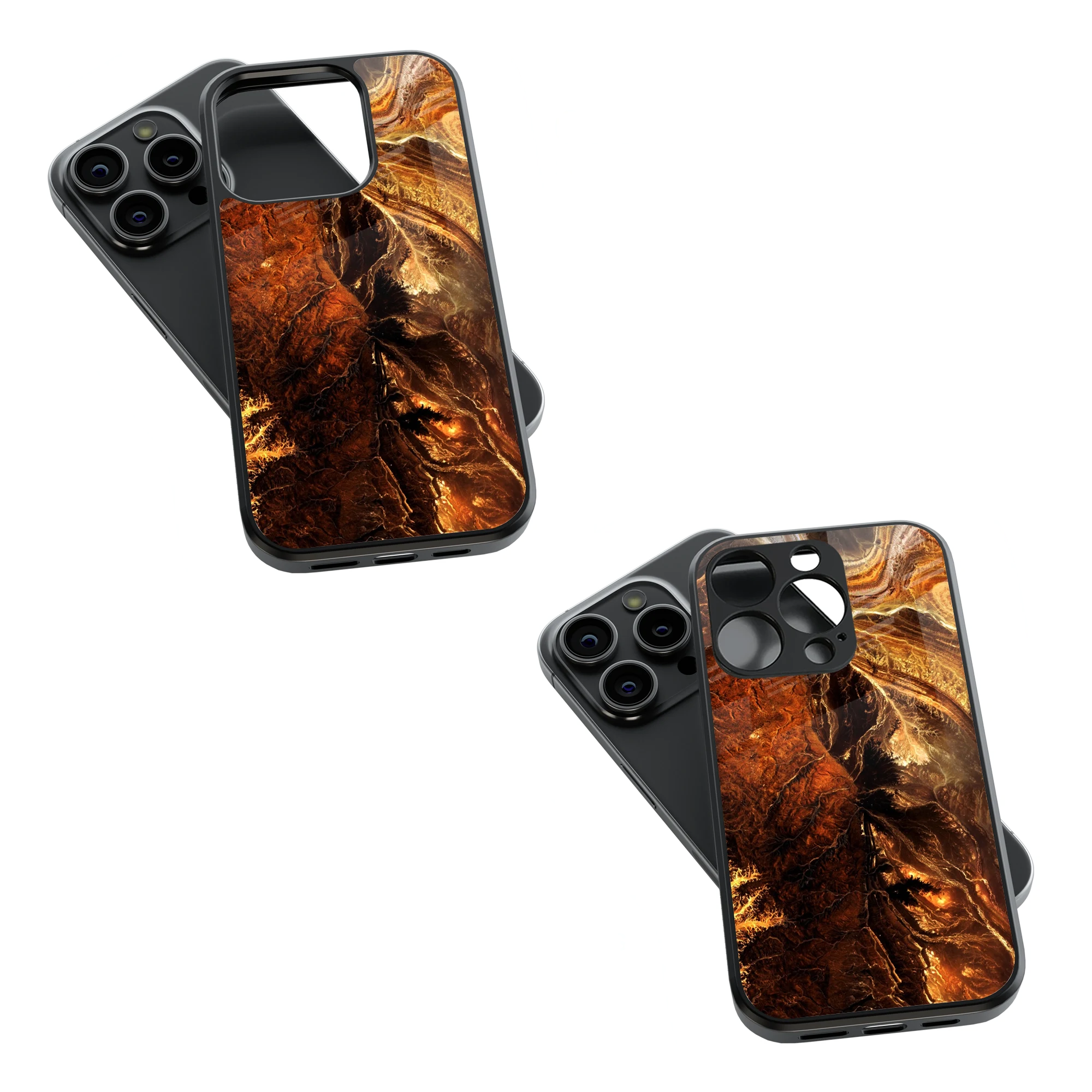 Trendy Glass Back Mobile Case for iPhone, Samsung, Redmi, OnePlus, Google Pixel, Motorola