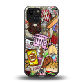 tasty food collage back phone cover | glass case for iphone 13 mini