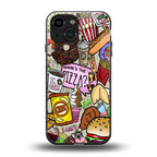 tasty food collage back phone cover | glass case for iphone 13 mini