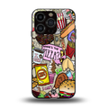 tasty food collage back phone cover | glass case for iphone 13 pro