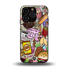 tasty food collage back phone cover | glass case for iphone 13 pro