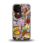tasty food collage back phone cover | glass case for iphone 13