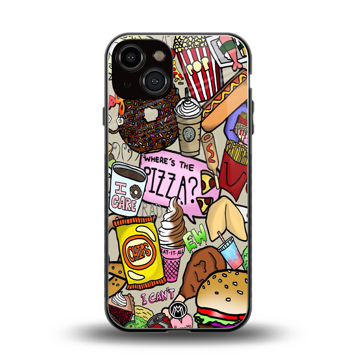 tasty food collage back phone cover | glass case for iphone 13