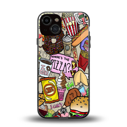 tasty food collage back phone cover | glass case for iphone 13