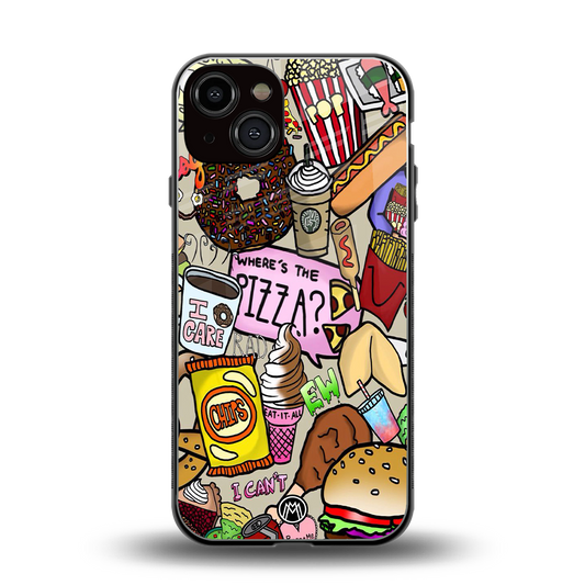 tasty food collage back phone cover | glass case for iphone 13
