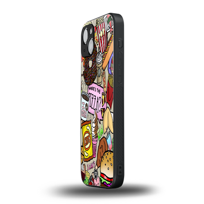 tasty food collage back phone cover | glass case for iphone 13