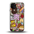 tasty food collage back phone cover | glass case for iphone 14 plus