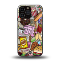 tasty food collage back phone cover | glass case for iphone 14 pro max