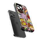tasty food collage back phone cover | glass case for iphone 14 pro max