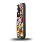 tasty food collage back phone cover | glass case for iphone 16 plus