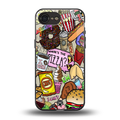 tasty food collage back phone cover | glass case for iphone 16e
