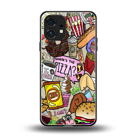 tasty food collage back phone cover | glass case for nothing phone 1