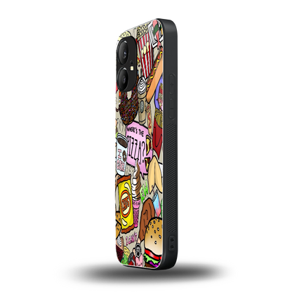 tasty food collage back phone cover | glass case for nothing phone 1