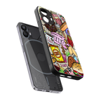 tasty food collage back phone cover | glass case for nothing phone 2