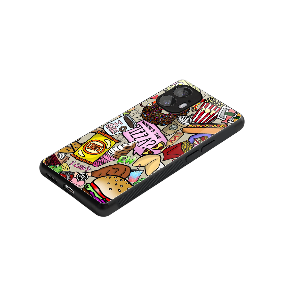 tasty food collage back phone cover | glass case for nothing phone 2