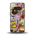 tasty food collage back phone cover | glass case for nothing phone 2a