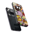 tasty food collage back phone cover | glass case for nothing phone 2a