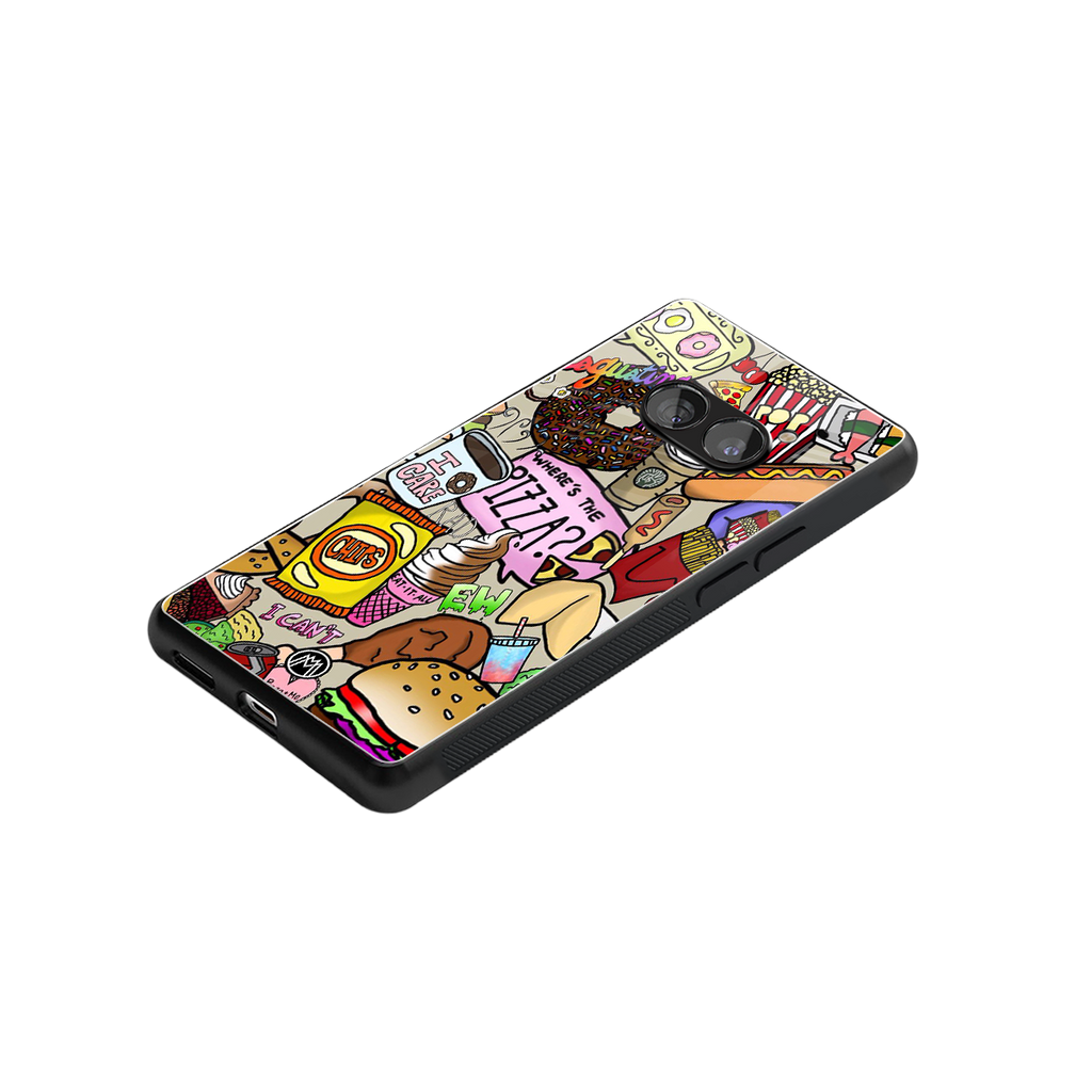 tasty food collage back phone cover | glass case for nothing phone 2a
