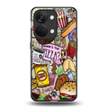 tasty food collage back phone cover | glass case for oneplus nord 3