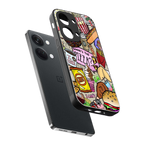 tasty food collage back phone cover | glass case for oneplus nord 3